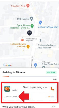 Steps to Cancel order on Swiggy