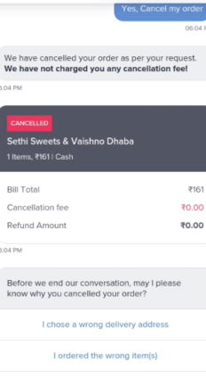 Steps to Cancel order on Swiggy