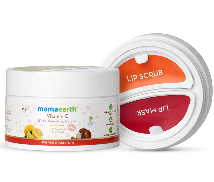 Mamaearth Vitamin C 100% Natural Lip Care Kit With Lip Scrub & Lip Mask