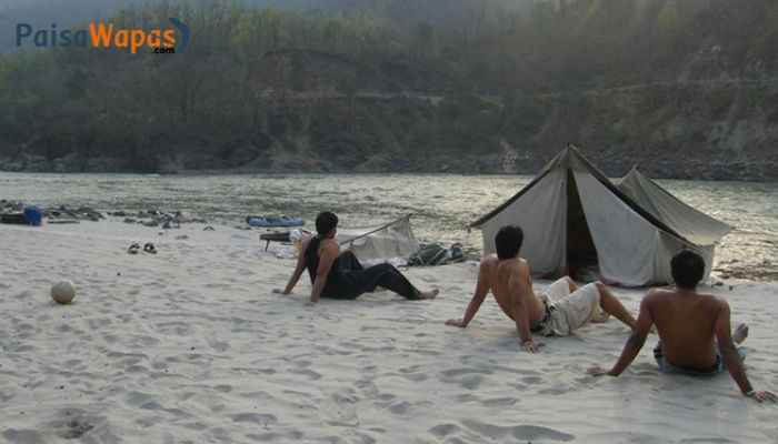 beach camping in rishikesh