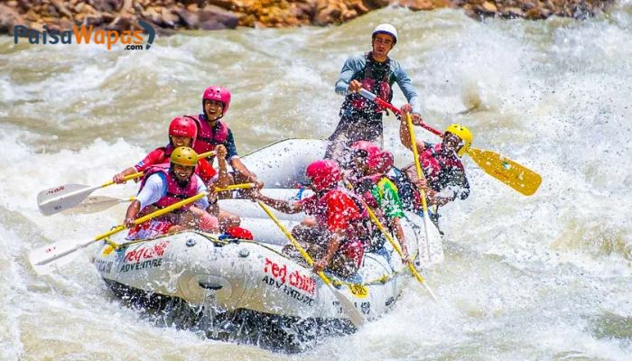 rafting beach camping in rishikesh