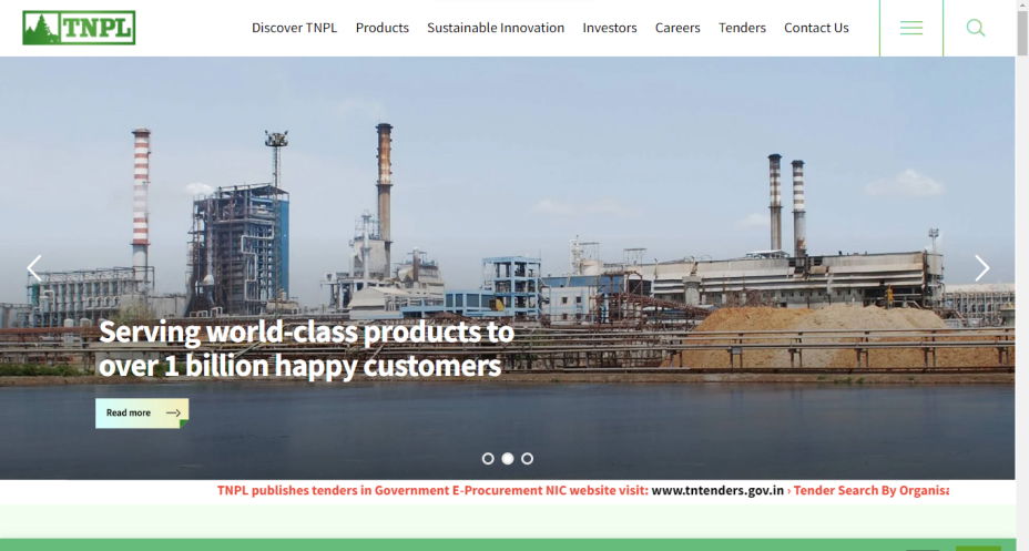 Tamilnadu Newsprint & Papers | list of paper industry in India