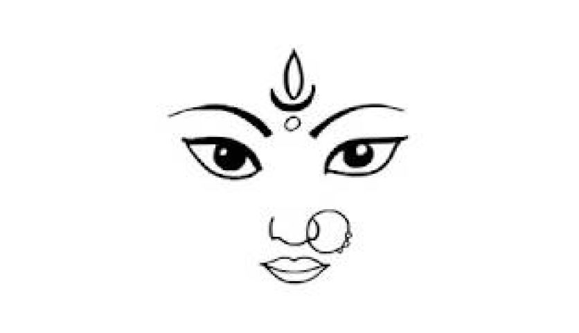 Maa Durga Easy Pencil Drawing