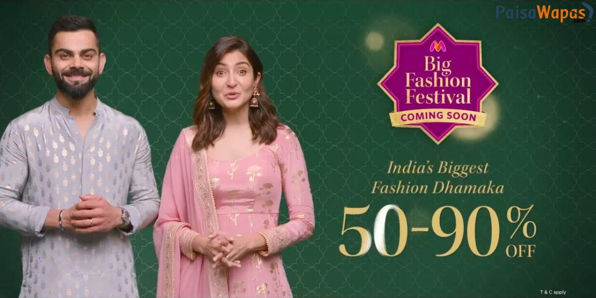 Upcoming big fashion festival Sale On Myntra
