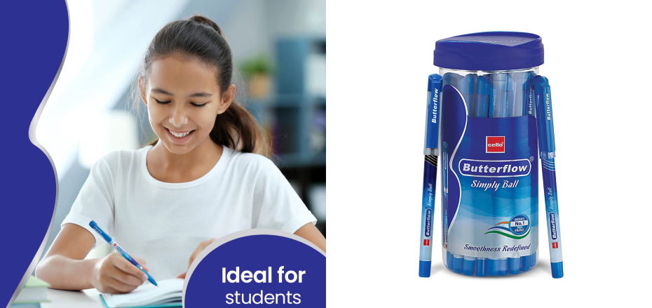 Cello Butterflow Ballpoint Blue pen