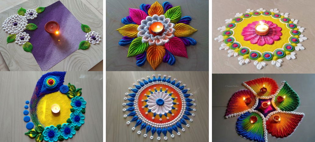 Small & Creative Rangoli Designs For Diwali