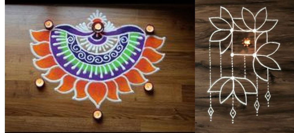 Free Hand Rangoli Designs For Diwali