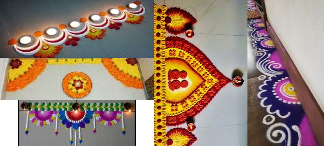 Corner Rangoli Designs For Diwali