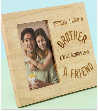 Personalised Bhai Dooj Wooden Frame
