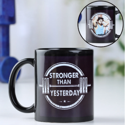 Personalised Gym Bro Photo Mug