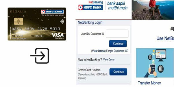 hdfc credit card login