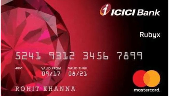 icic Rubyx credit card