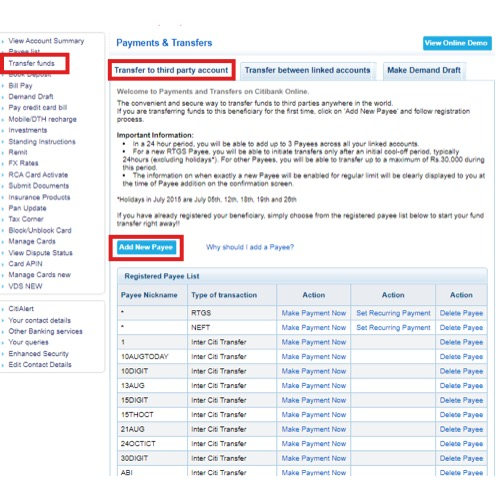 Citi Bank Credit Card