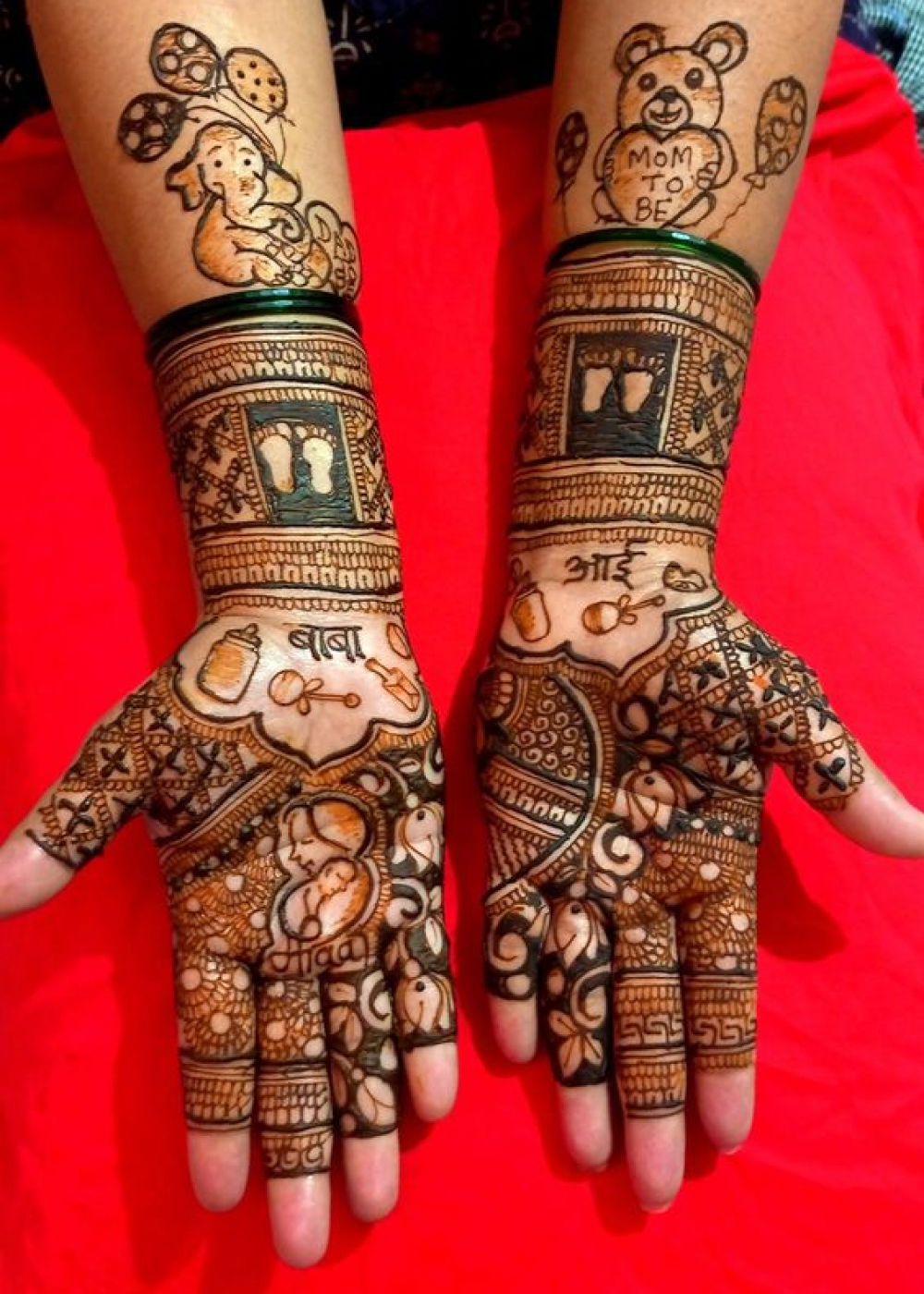 full hand flower mehndi design simple 