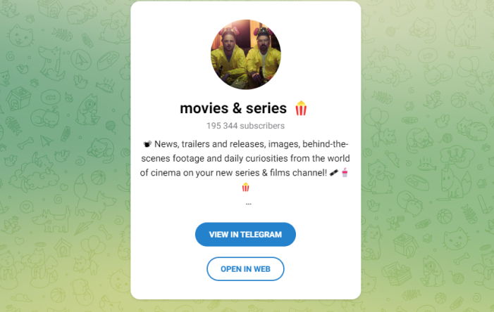 List of Best Telegram Channels to Watch movies & Series