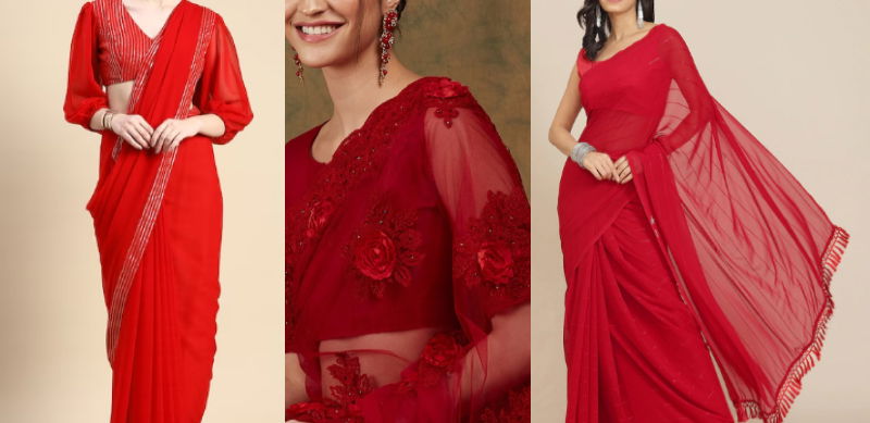 Best Red Sarees For Farewell