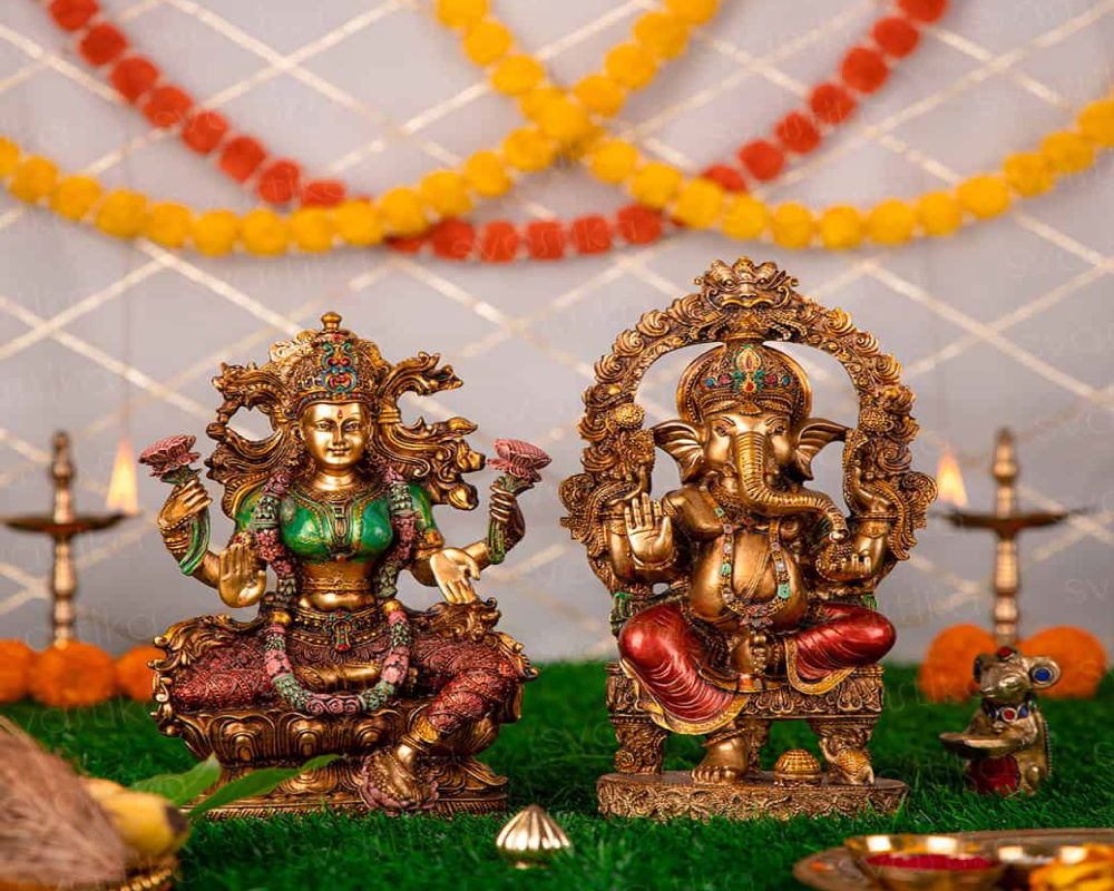 Lakshmi & Ganesh Idol- Diwali Greeting Cards