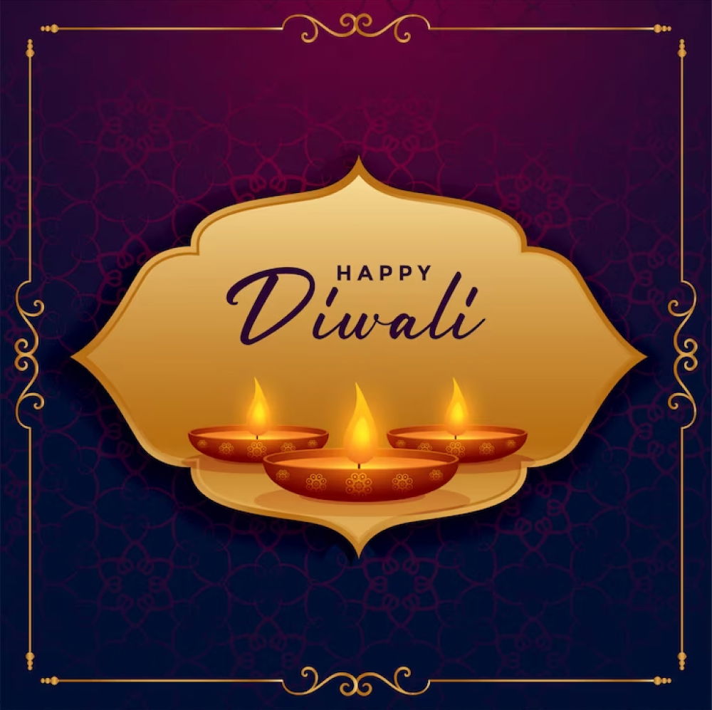 Diwali Greeting Card with Festive Design