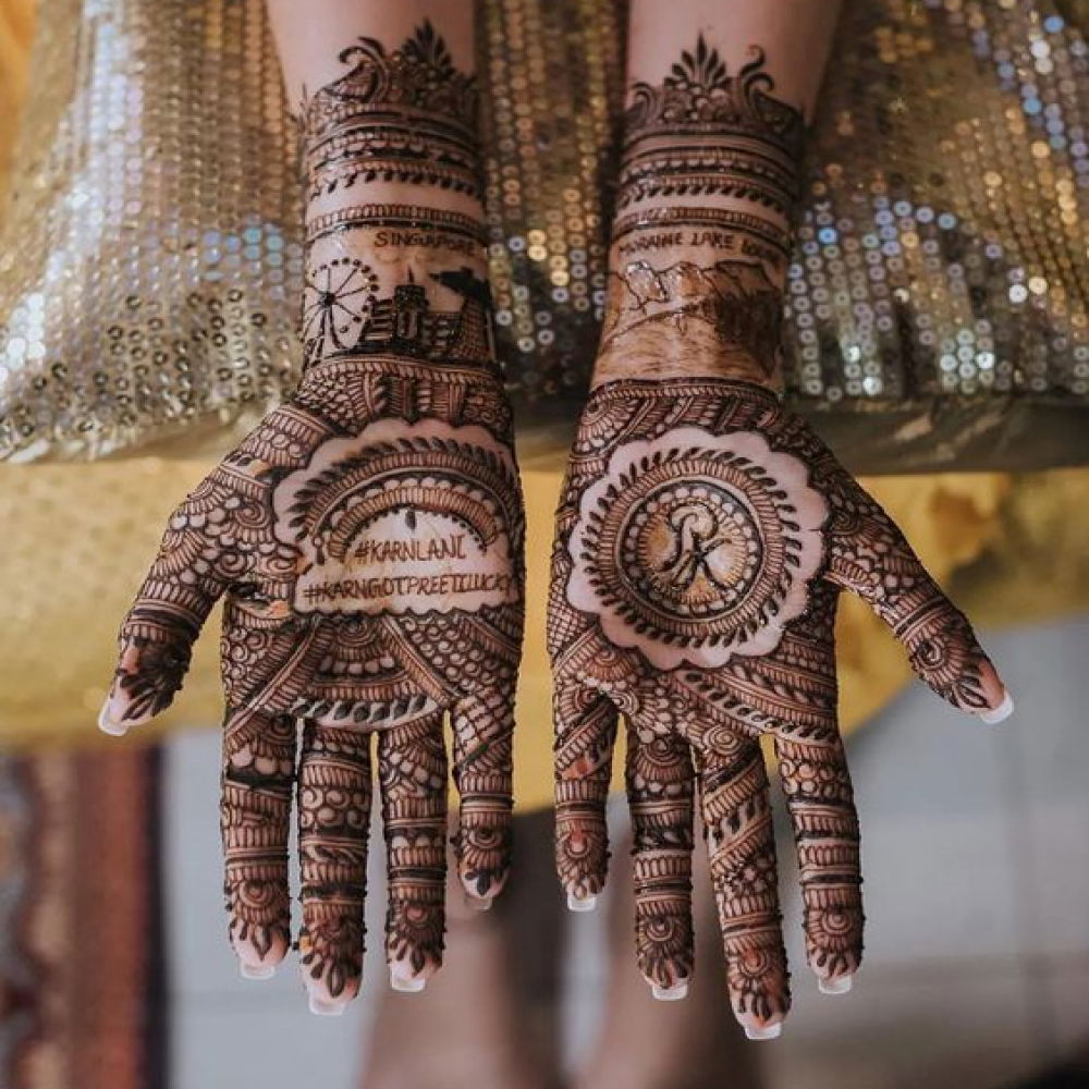 flower mehndi design simple 