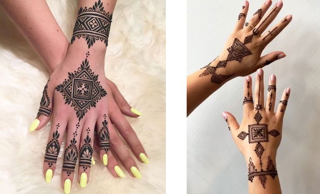 Moroccan Back Hand Mehndi Design
