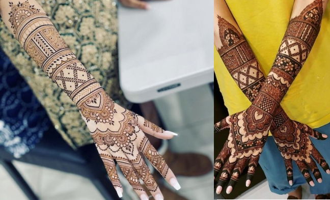Full back hand Mehndi design