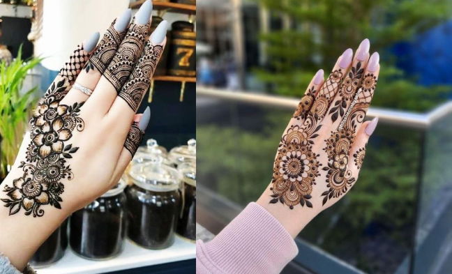 Floral Motifs Back Hand Mehndi Designs