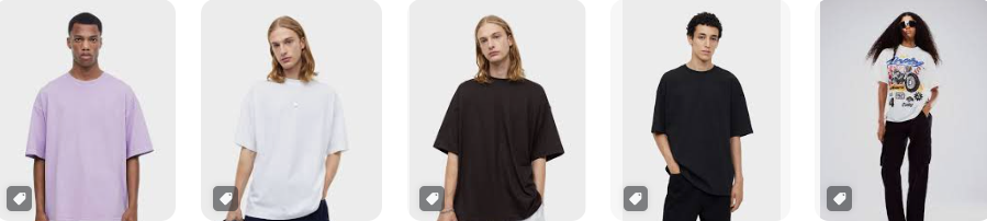 baggy t shirt | h&m