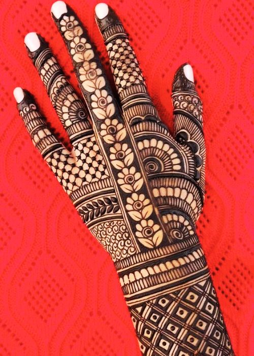 Full Hand arabic mehndi design simple