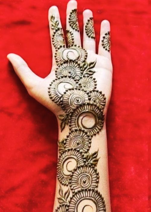 Half Hand Arabic Mehendi designs