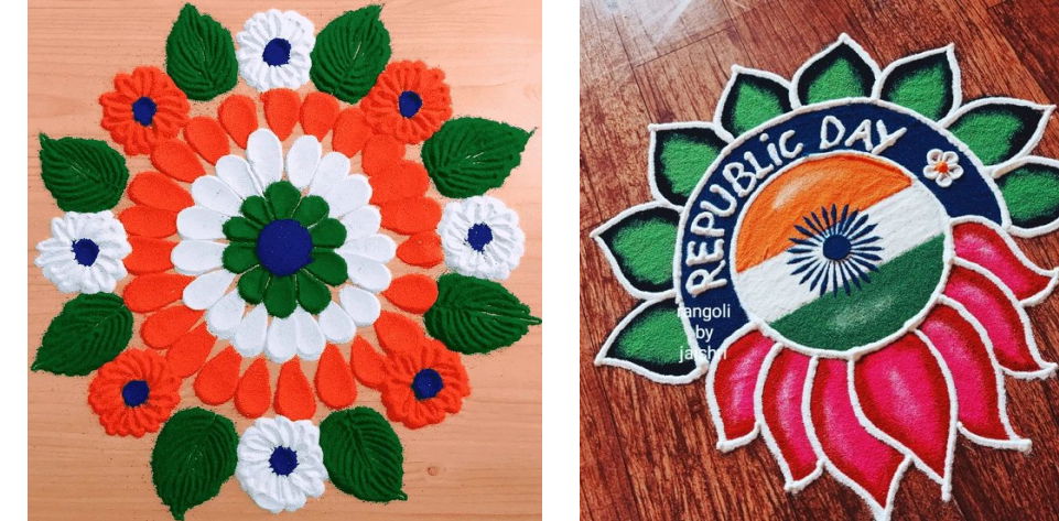 Republic Day Rangoli Simple