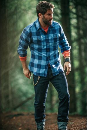 Blue Jeans With Chequered Flannel Shirt