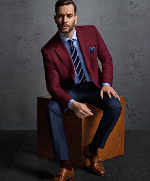 maroon blazer combination shirt and pant