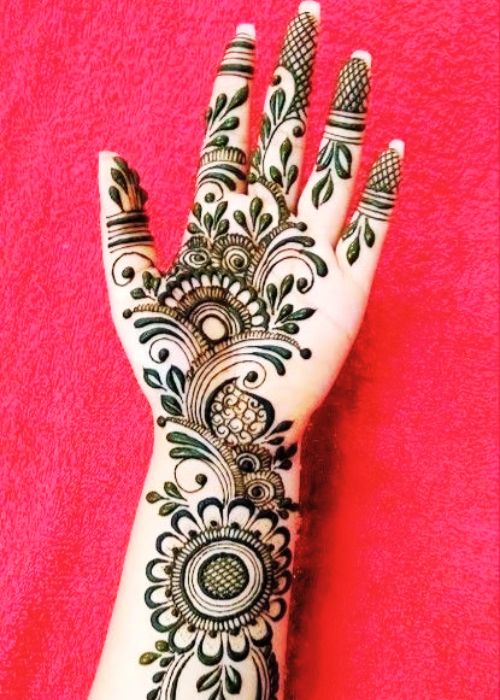 half hand arabic mehndi