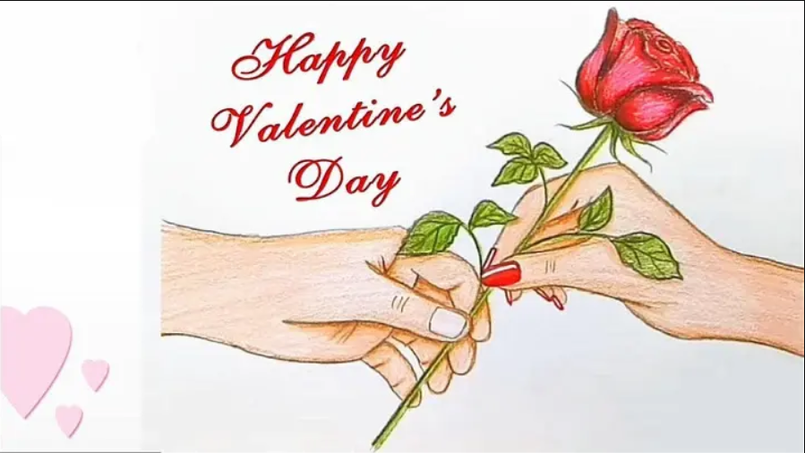 Colorful Valentine’s Day Written Art