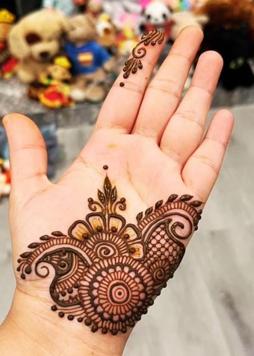 flower mehendi arabic design