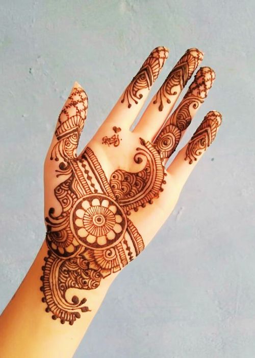 half hand arabic mehendi