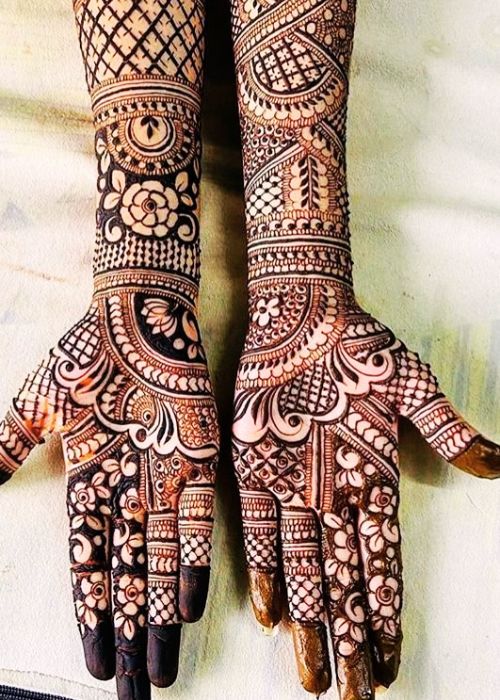 full hand arabic mehendi design