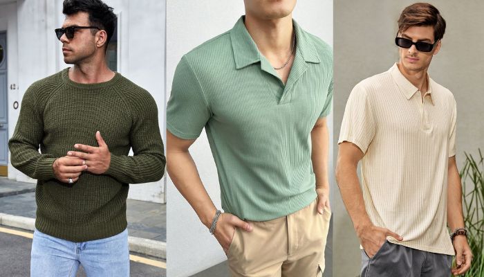 rib knitted | casual dress for men