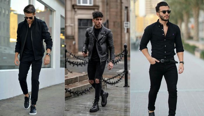 all black dress style for men