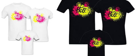 Customized Happy Holi T-shirt