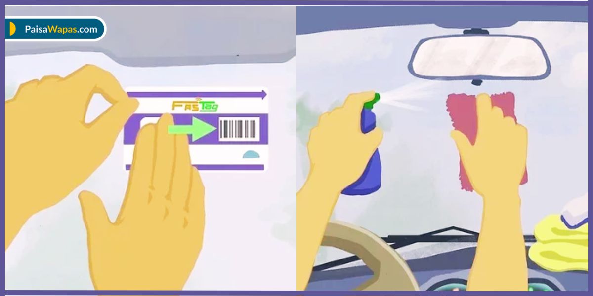 how to remove paytm fastag sticker