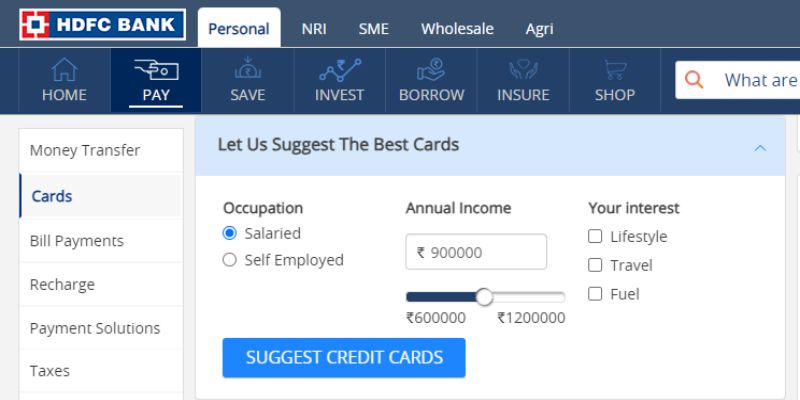 hdfc online dashboard | how to Apply for HDFC Credit Card online