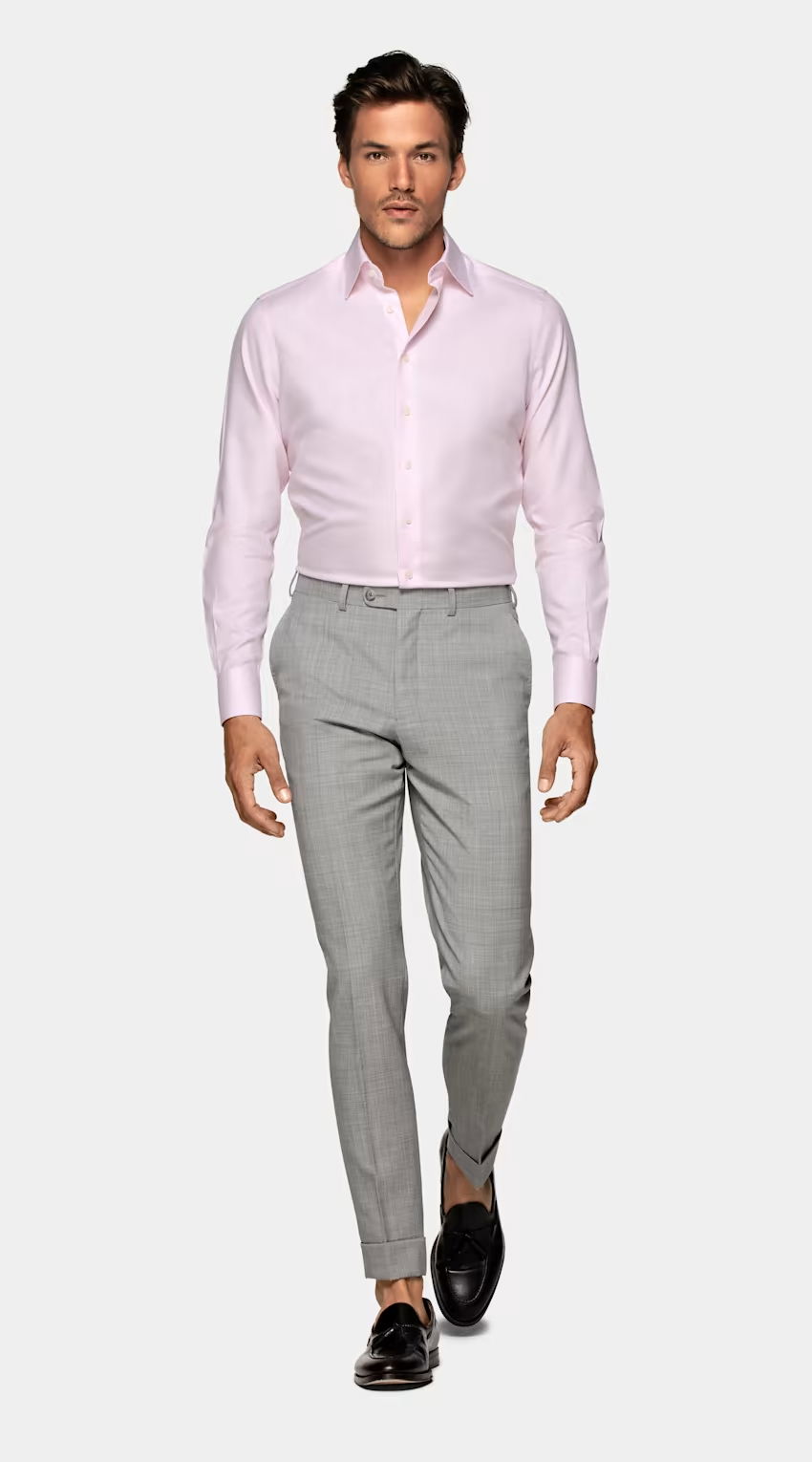 Grey Pants with Pink Shirt | grey pants combination