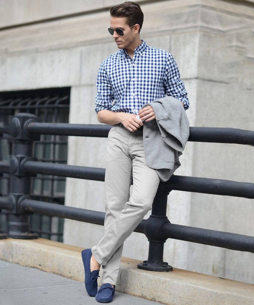 Grey Pant with a Checkered Shirt | Grey Pant Matching shirt