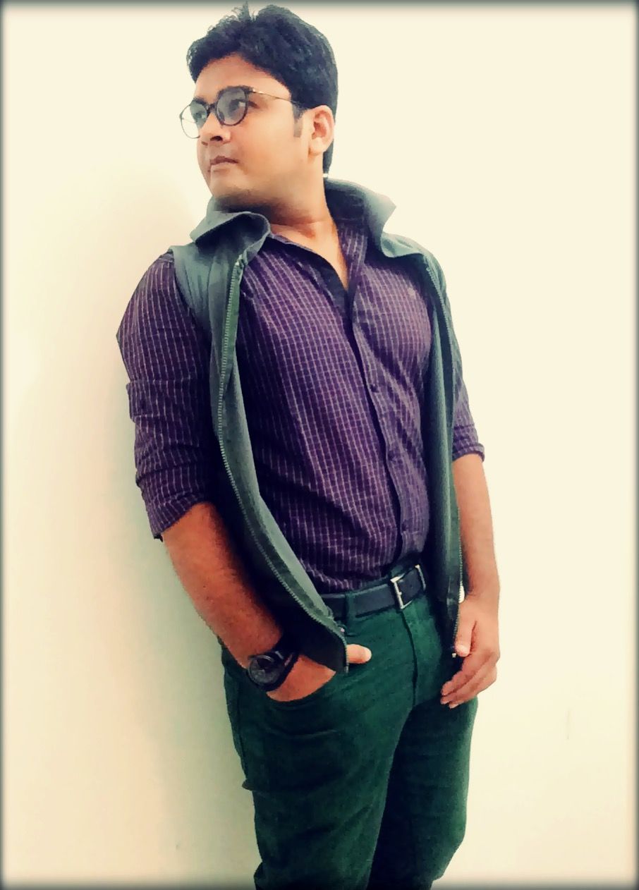 Purple Shirt Combination with Olive Green Pants