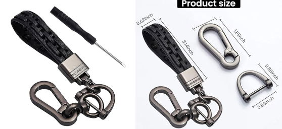 Leather Keychain for Car