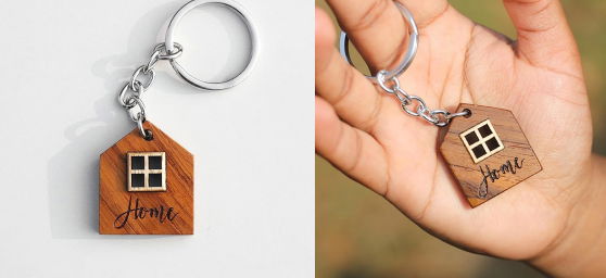 Wooden Keyring Keychain