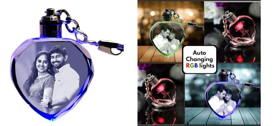 Crystal Photo on Keychain Customized