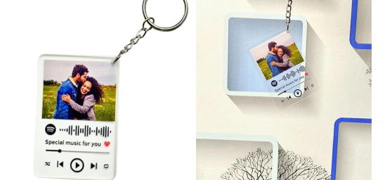 Song & Photo on Keychain Customized