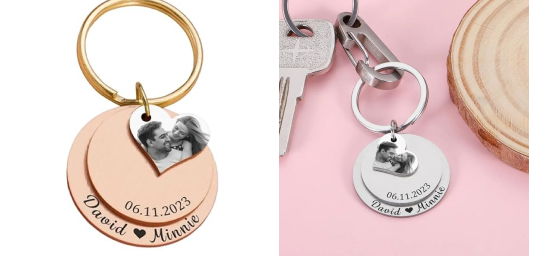 Couple Photo on Keychain Customized